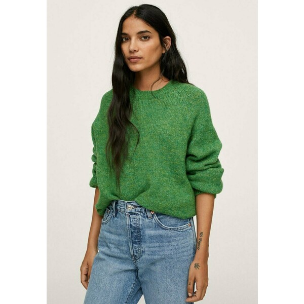 Mango PUNTO OVERSIZE Sweter vert M9121I21S