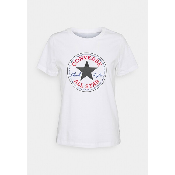 Converse CHUCK TAYLOR ALL STAR PATCH TEE T-shirt z nadrukiem white CO421D0AB