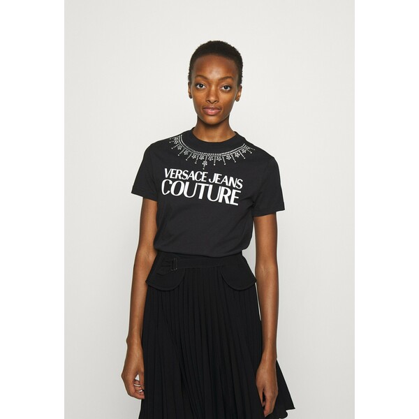 Versace Jeans Couture T-shirt z nadrukiem black VEI21D03J