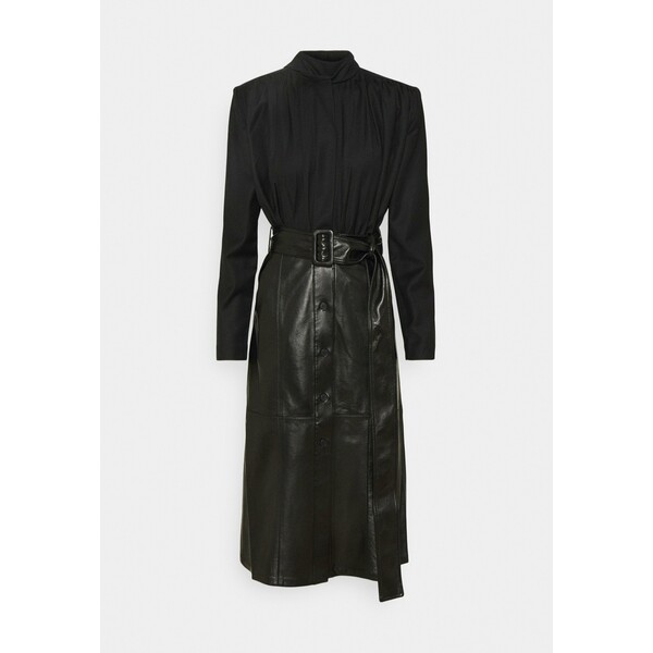 Materiel PADDED SHOULDER COMBO DRESS Sukienka koktajlowa black MDH21C003