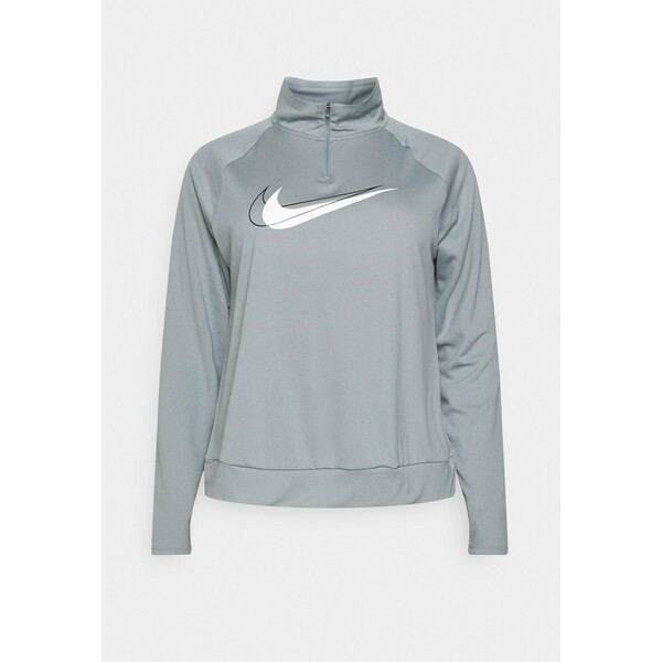 Nike Performance RUN PLUS Bluzka z długim rękawem particle grey/white N1241G0B6