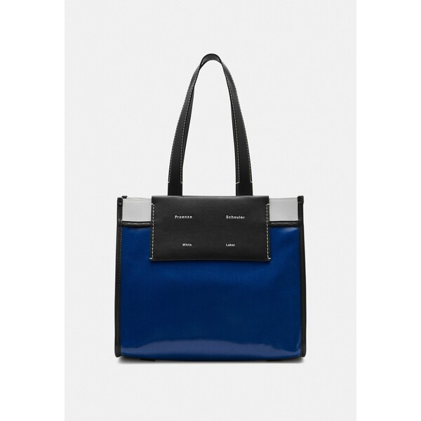 Proenza Schouler White Label LARGE COATED TOTE Torebka blue P1Y51H000