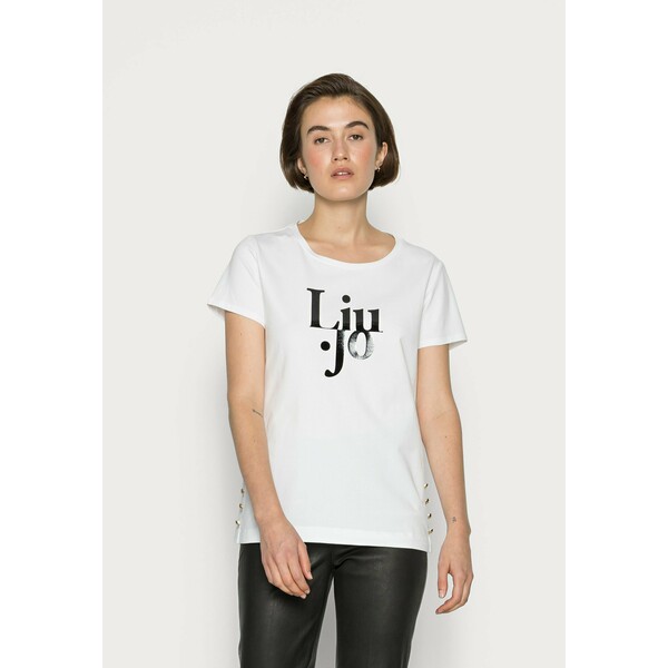 Liu Jo Jeans T-shirt z nadrukiem snow white L2521D046