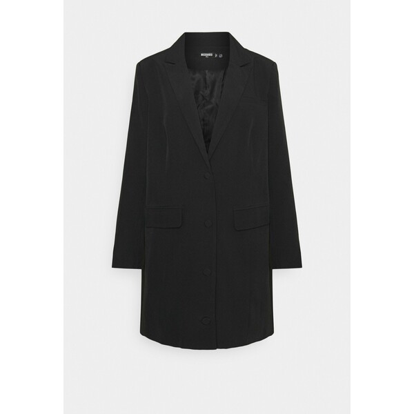 Missguided Tall BUTTON FRONT DRESS Żakiet black MIG21C0E1