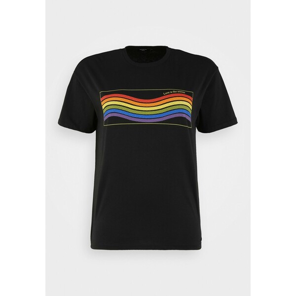 Simply Be BLACK COUTURE T-shirt z nadrukiem black SIE21D05G