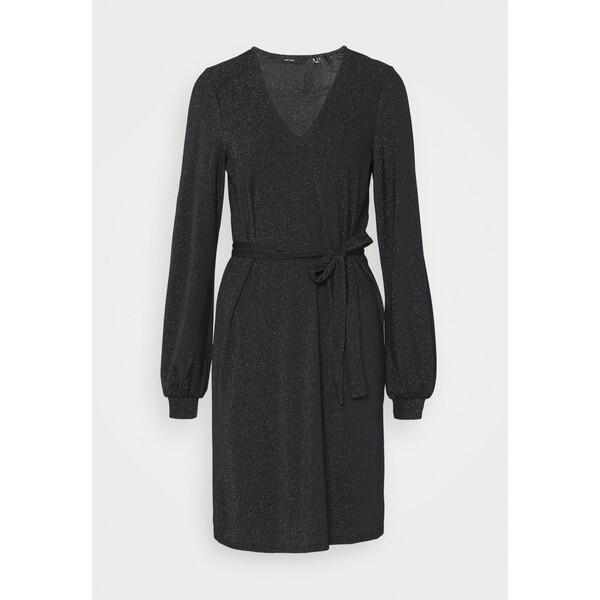Vero Moda Tall VMJELINA SHORT DRESS Sukienka z dżerseju black/silver VEB21C06Q