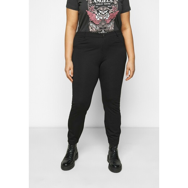 Even&Odd Curvy 5 pockets PUNTO trousers Spodnie materiałowe black EVB21A014