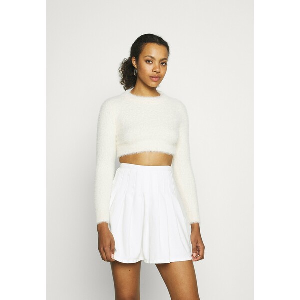 Sixth June HAIRY CROP TOP Sweter off white SIB21D00M