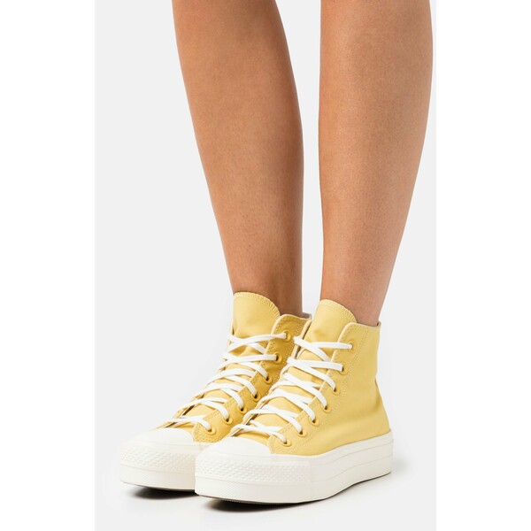 Converse CHUCK TAYLOR ALL STAR MIX RECYCLED PLATFORM Sneakersy wysokie saturn gold/egret CO411A1JE