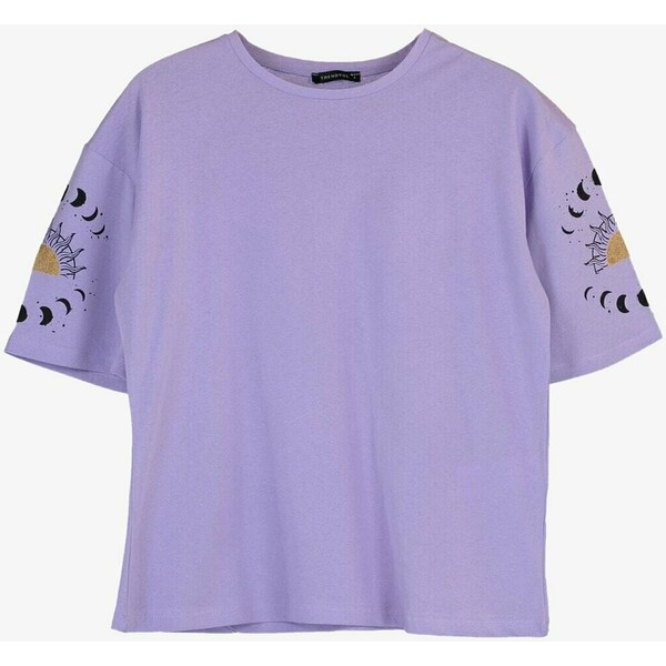 Trendyol T-shirt z nadrukiem purple TRU21D0BH