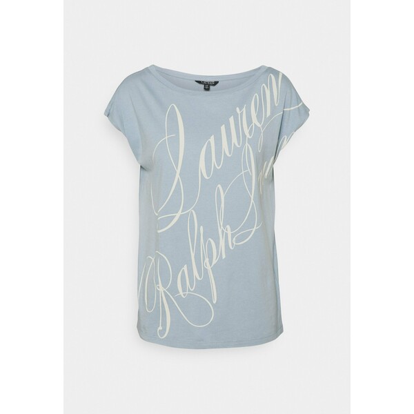 Lauren Ralph Lauren UPTOWN T-shirt z nadrukiem dust blue L4221D0F6