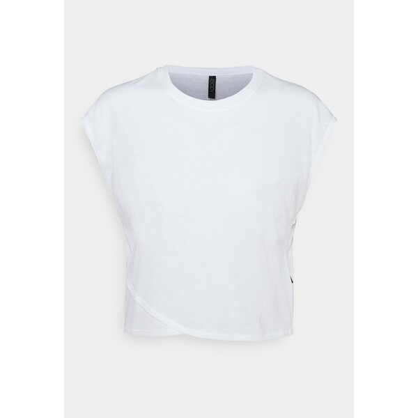 Cotton On Body LIFESTYLE CROSS HEM T-shirt z nadrukiem white C1R41D02P