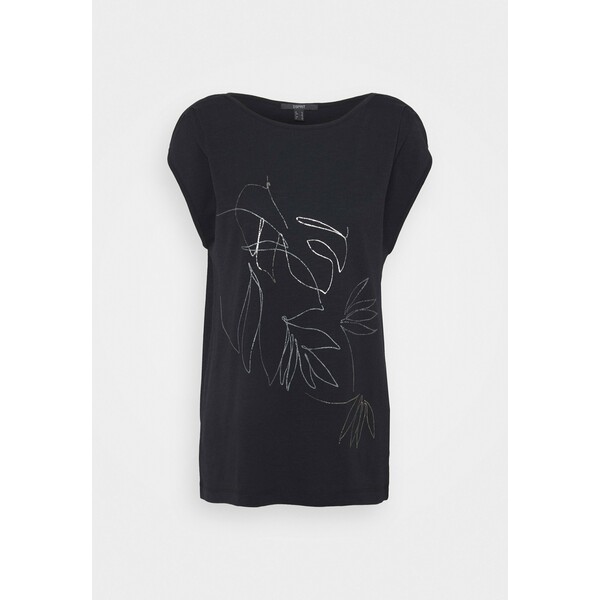 Esprit Collection LINE T-shirt z nadrukiem black ES421D0OP