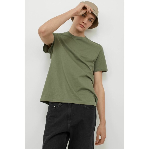 H&M T-shirt z okrągłym dekoltem Regular Fit 0685816109 Jasna zieleń khaki