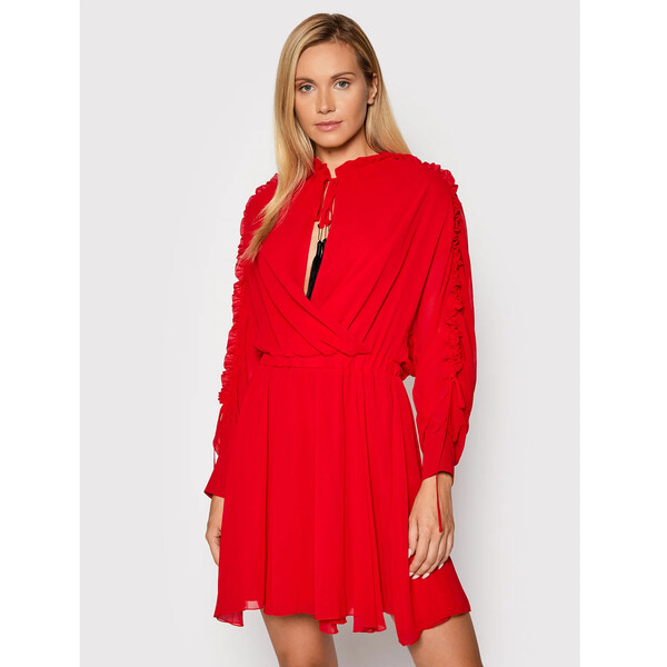 Babylon Sukienka koktajlowa O_MF0512 Czerwony Regular Fit