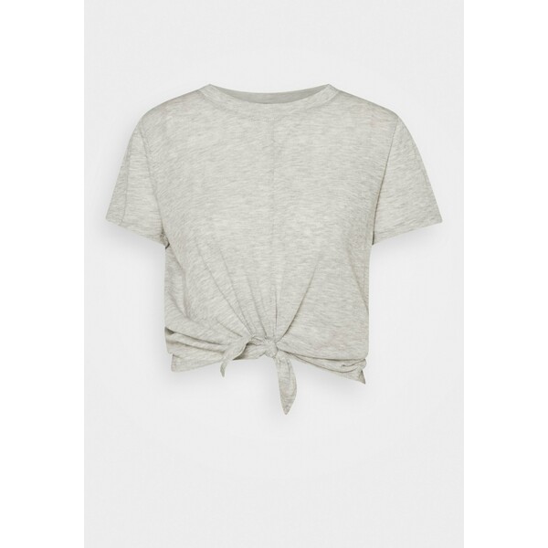 Cotton On Body LIFESTYLE TIE UP T-shirt z nadrukiem grey marle C1R41D03V