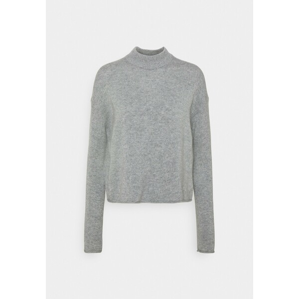 Theory CROPPED MOCK CASH Sweter light heather grey T4021I00P