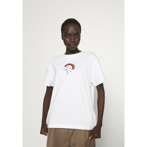 PS Paul Smith RAINBOW T-shirt z nadrukiem white PS721D023