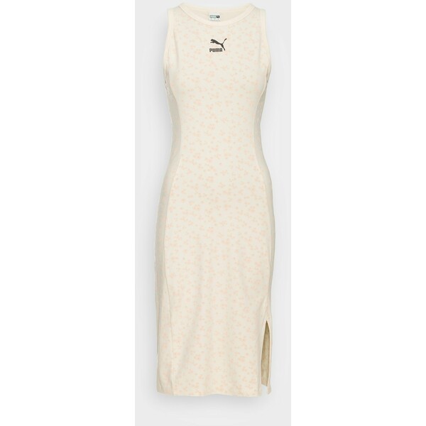 Puma FLORAL DRESS Sukienka z dżerseju off-white PU121C024
