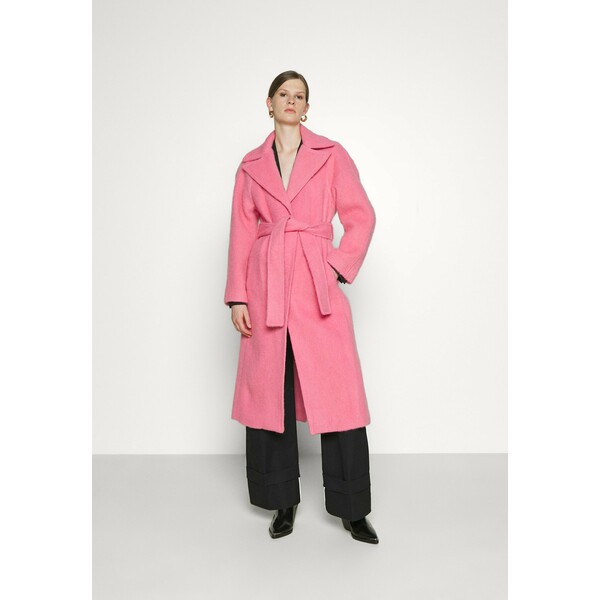 Victoria Victoria Beckham BRUSHED COAT Klasyczny płaszcz candy pink VIT21U007