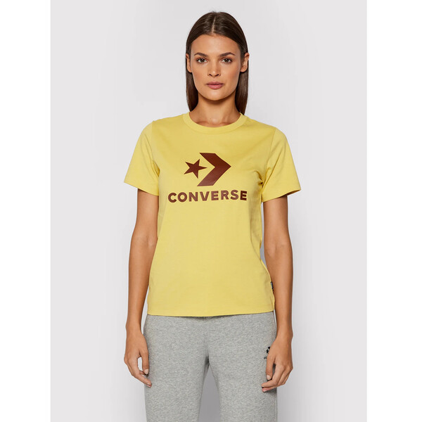 Converse T-Shirt Star Chevron 10018569-A35 Żółty Standard Fit