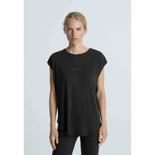 OYSHO TEXT T-shirt basic black OY141D06Z