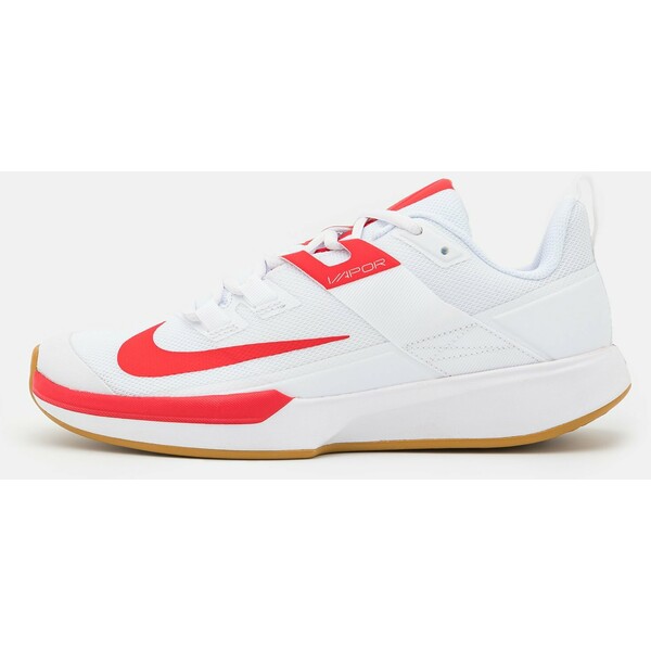 Nike Performance COURT VAPOR LITE Buty tenisowe uniwersalne white/university red/wheat N1241A115