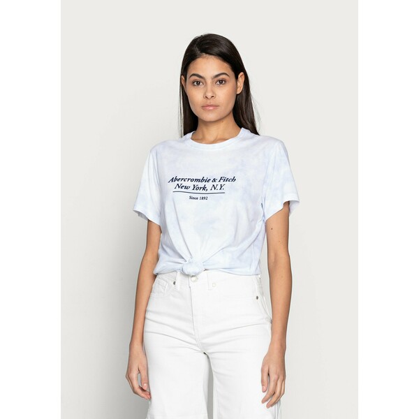 Abercrombie & Fitch RELAXED T-shirt z nadrukiem light blue A0F21D0HW