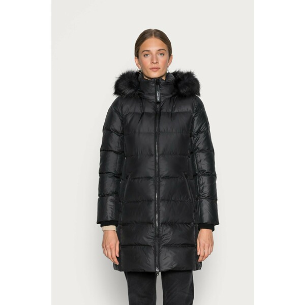 Calvin Klein ESSENTIAL REAL COAT Płaszcz puchowy black 6CA21U02J