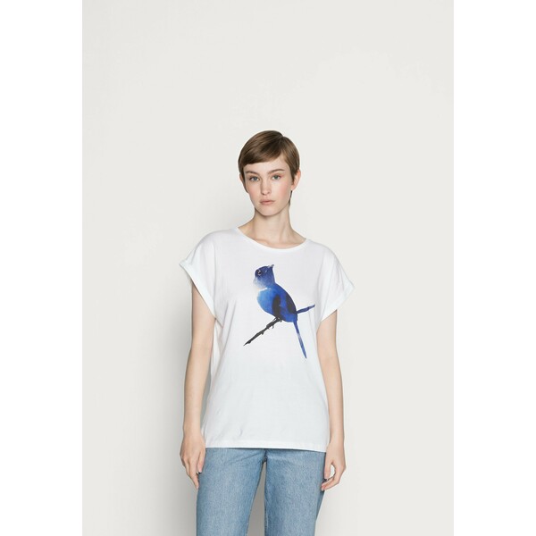 Dedicated VISBY BLUEBIRD WHITE T-shirt z nadrukiem white DEL21D03M
