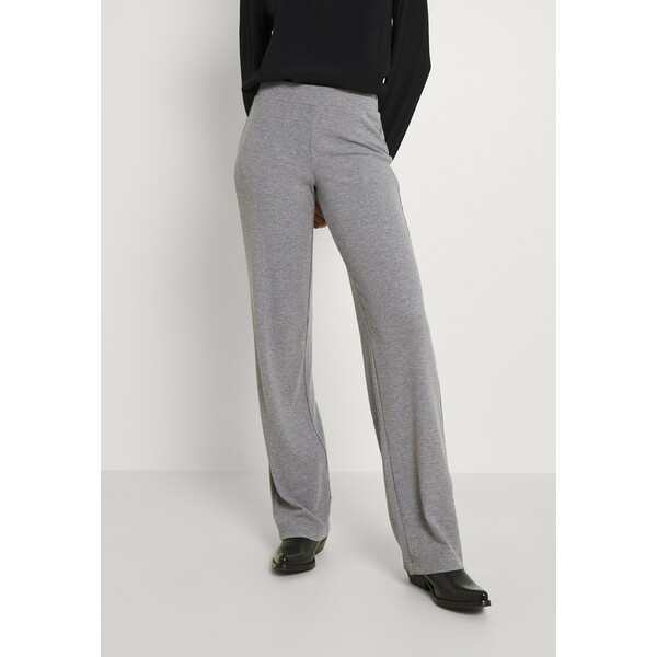 Vero Moda VMKAMMIE STRAIGHT PANT Spodnie materiałowe medium grey melange VE121A13Z