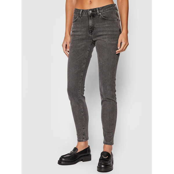 Selected Femme Jeansy 16066492 Szary Skinny Fit