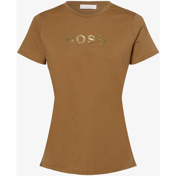 BOSS Casual T-shirt damski – C_Elogo_Gold 517725-0002