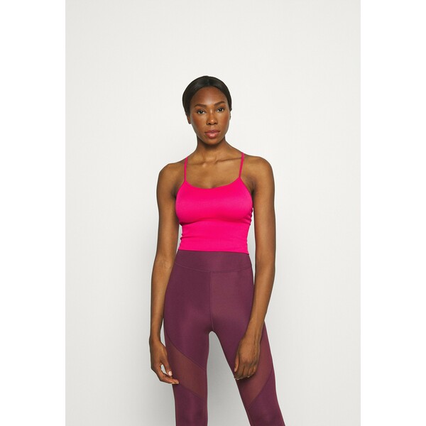 DKNY SEAMLESS STRAPPY CROP REMOVEABLE CUPS Top beetroot DK141D01N
