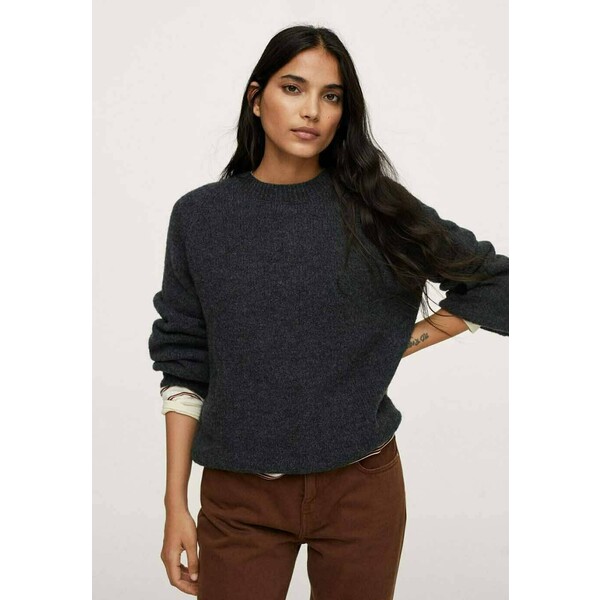 Mango PUNTO OVERSIZE Sweter dark heather grey M9121I21S