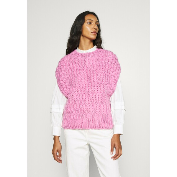 Selected Femme SLFPEARL KNIT VEST Sweter prism pink SE521I0P1