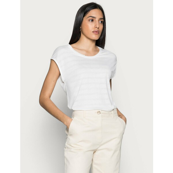 Esprit Collection BURNOUT T-shirt z nadrukiem off white ES421D0O4-A11
