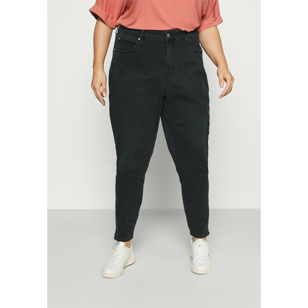 Calvin Klein Jeans Plus HIGH RISE SKINNY ANKLE Jeansy Skinny Fit denim black C2Q21N00A