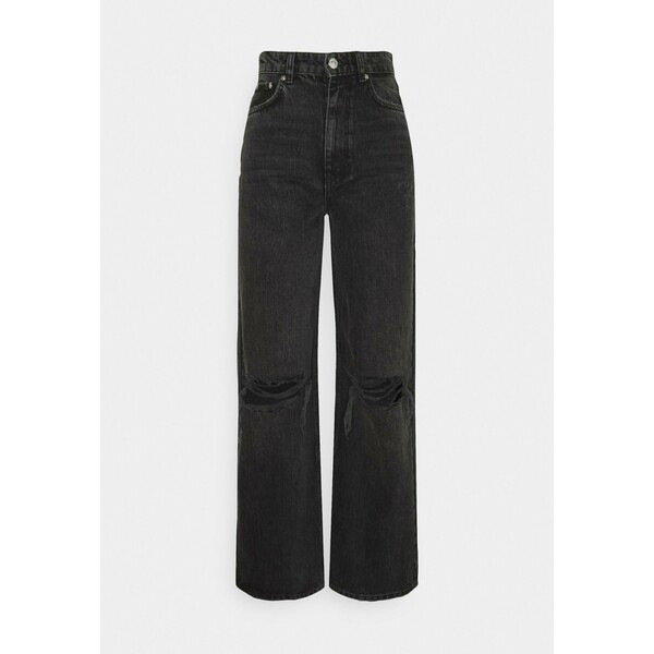 Gina Tricot IDUN WIDE Jeansy Relaxed Fit offblack GID21N02V
