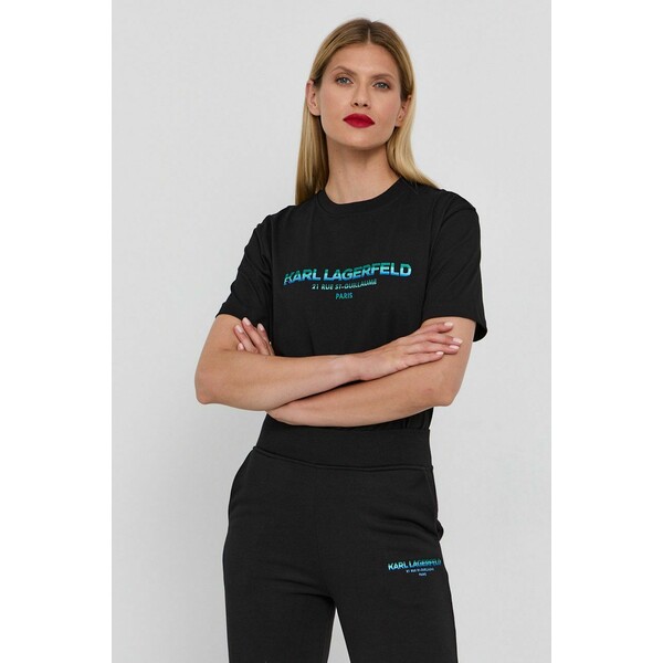 Karl Lagerfeld T-shirt bawełniany 215W1706
