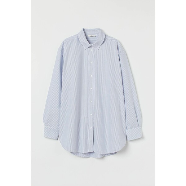 H&M Koszula oksfordzka - 0925212021 Biały/Niebieskie paski
