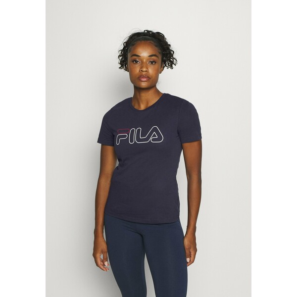 Fila LADAN TEE T-shirt z nadrukiem black iris 1FI41D02G