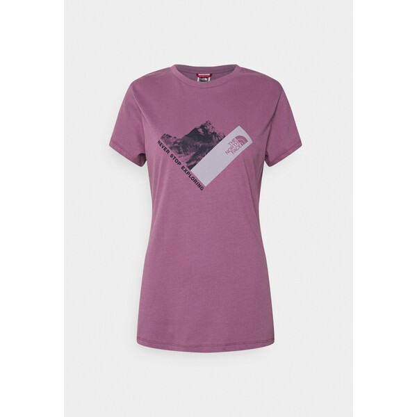 The North Face NEW CLIMB TEE T-shirt z nadrukiem pikes purple TH341D04D