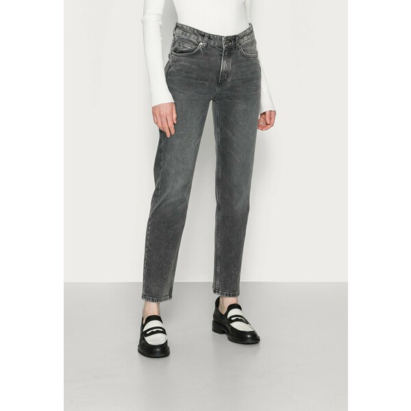 Marc O'Polo TROUSER HIGH WAIST CROPPED LENGTH Jeansy Straight Leg sustainable grey wash MA321N09X