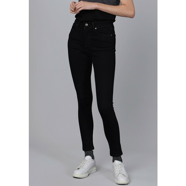 Basics and More Jeansy Skinny Fit black/bordeaux B4Z21N005