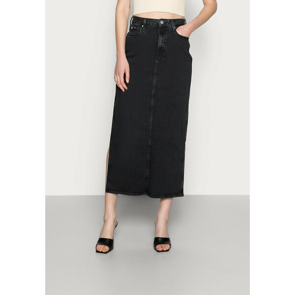 Calvin Klein Jeans SKIRT Spódnica jeansowa black C1821B04D