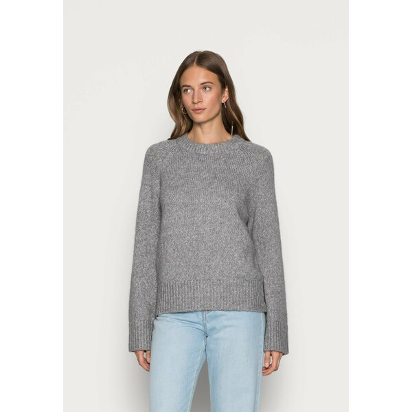 Selected Femme SLFOLIVE O NECK Sweter light grey melange SE521I0PB