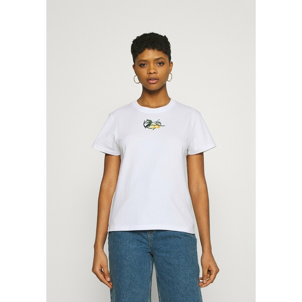 Karl Kani SMALL SIGNATURE TEE T-shirt z nadrukiem white KK121D042