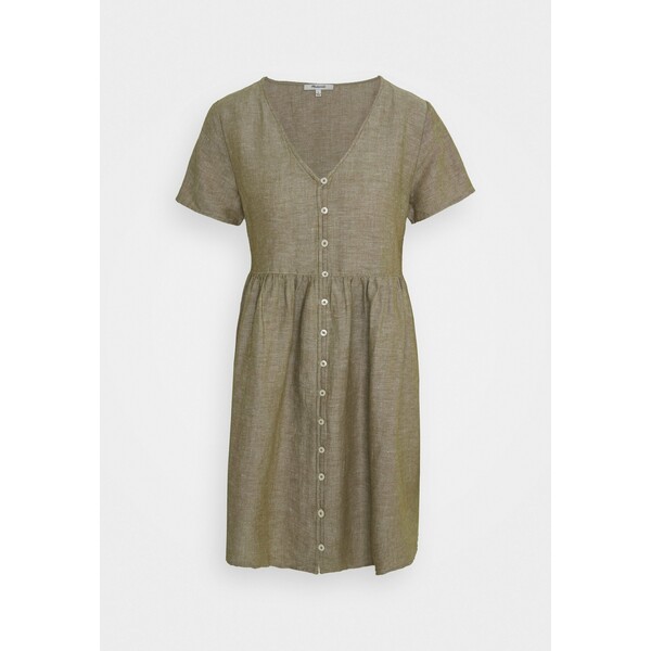 Madewell MINI VNECK BUTTONFRONT DRESS Sukienka koszulowa olive branch M3J21C02X