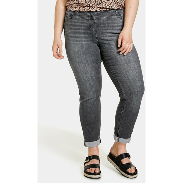 Samoon BETTY Jeansy Relaxed Fit black denim SQ621N023